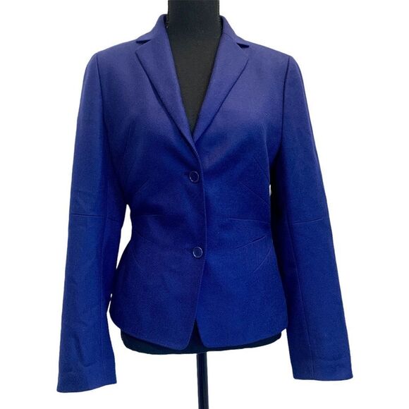 Akris Punto blue Wool blazer jacket Sz 10 NWOT - Picture 12 of 13